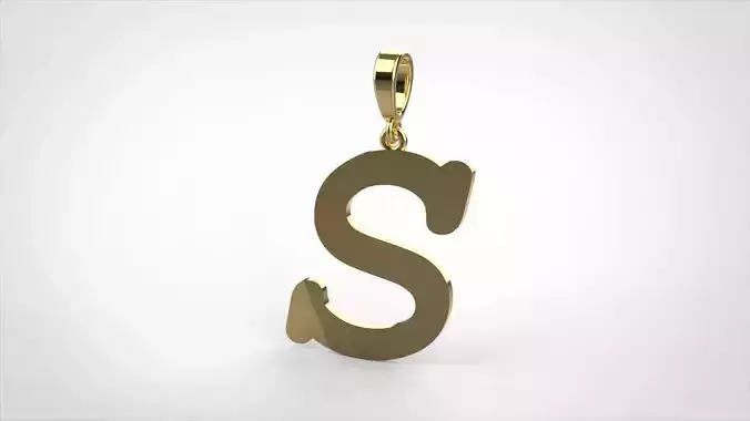 pendant alphabet courier S small 