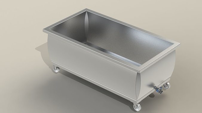 Stainless steel Tub 3D model