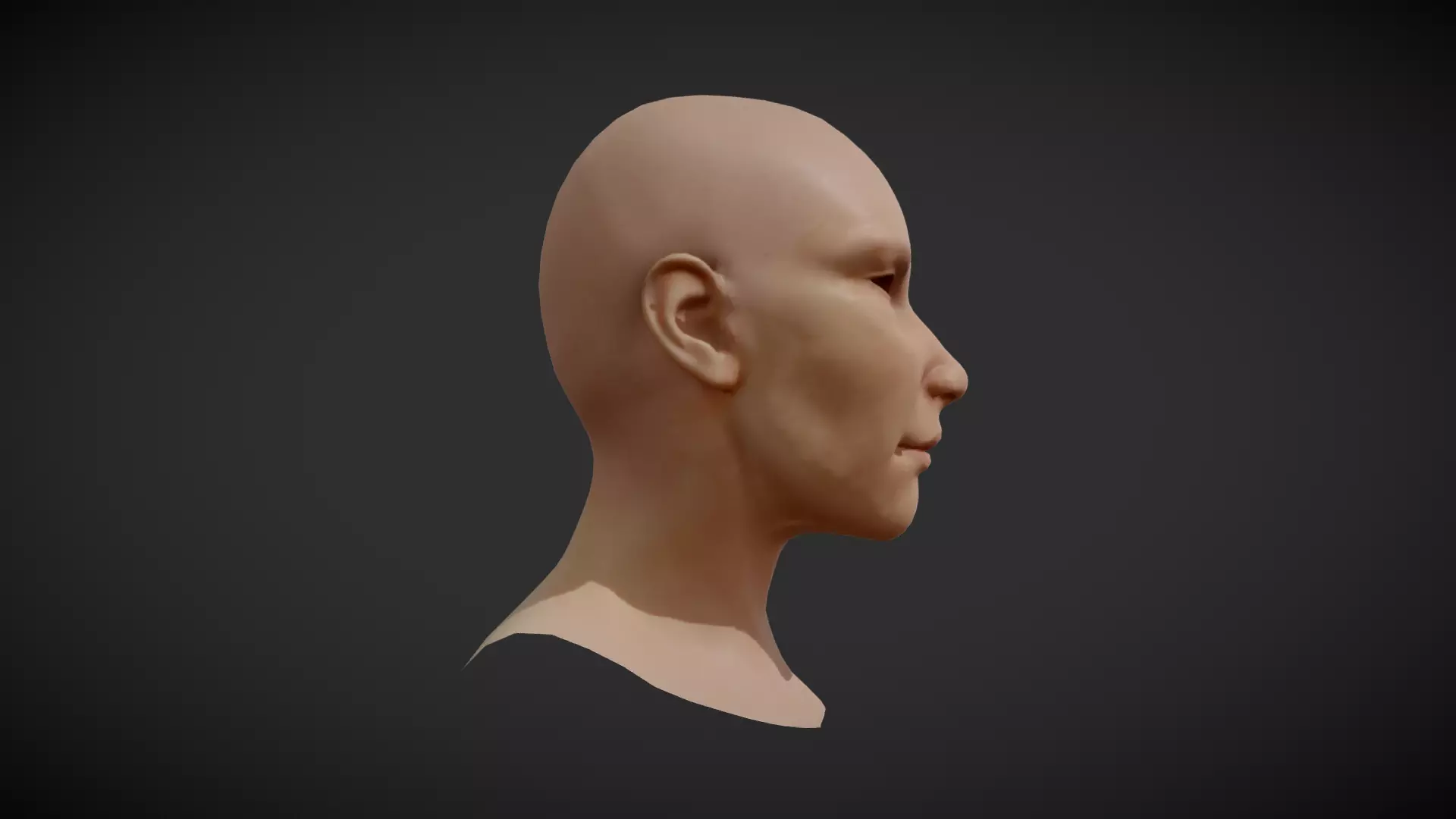 Fit Female Anatomy - Head base mesh 3D model