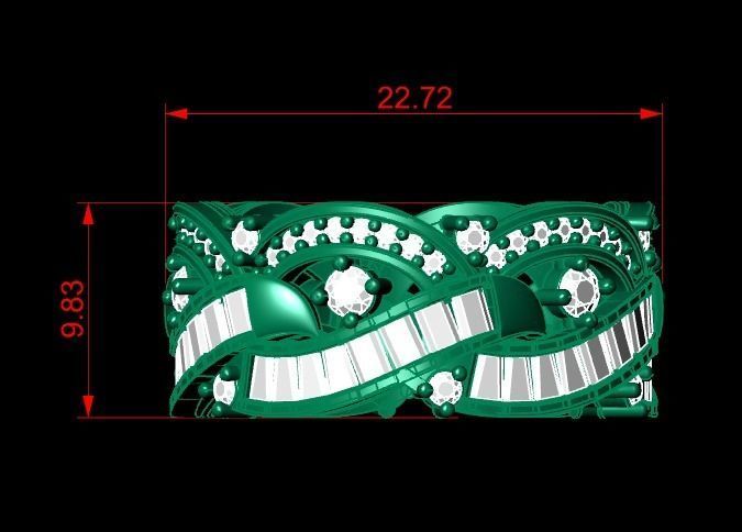 Wedding Baguette Diamond 3D Print Model  3D print model_3