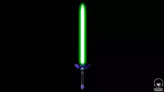 Lightsaber Master Sword  Low-poly 3D model
