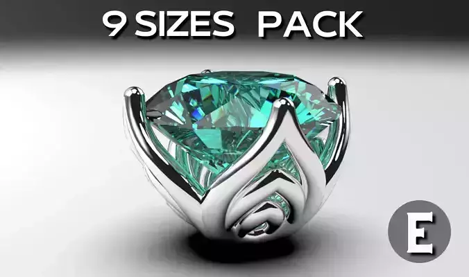 A package of  engagement ring heads 4 prong stud earrings