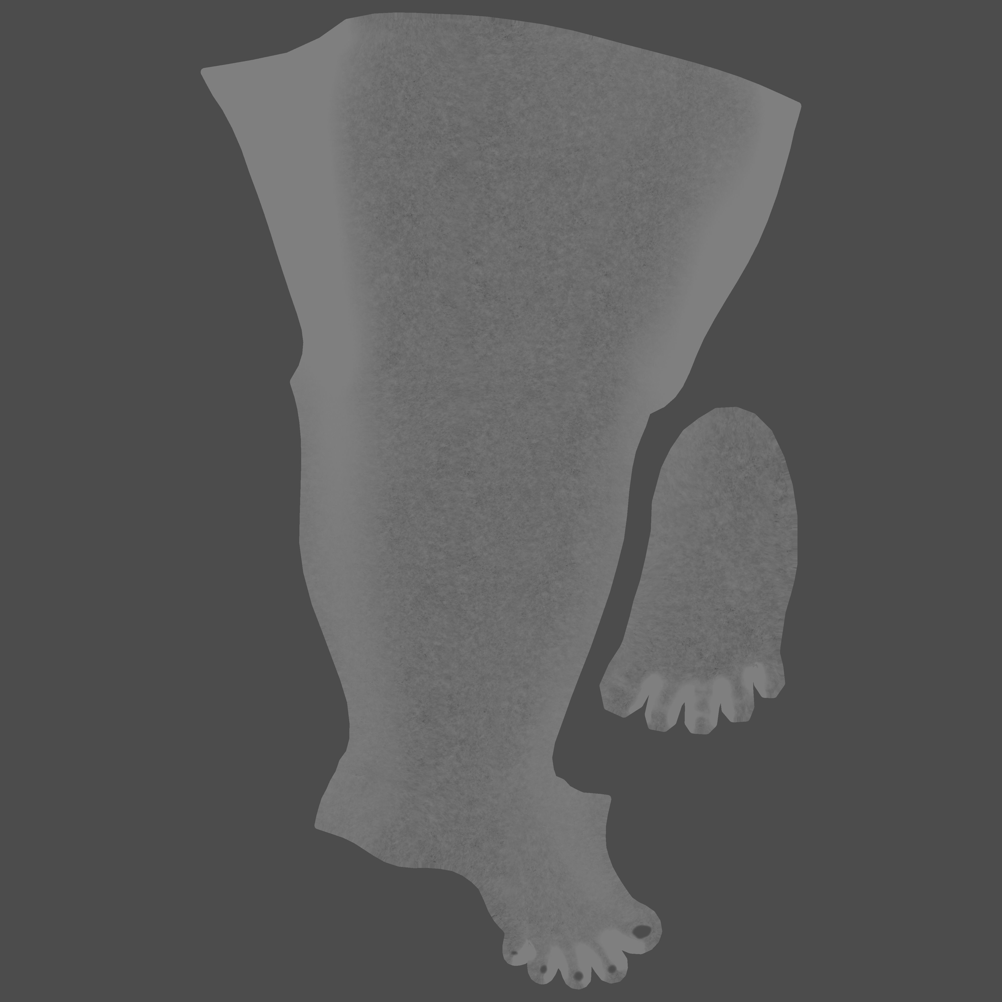 Fit Female Anatomy - Leg and Foot base mesh 3D model_5