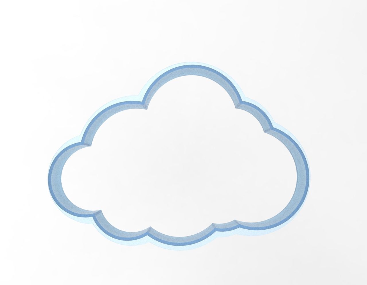 Two Cloud Cookie Cutters 3D print model_1