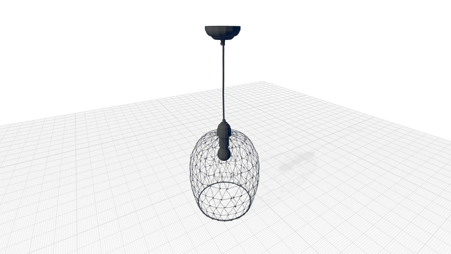 Roy Light Single Geometric Pendant 3D model_4
