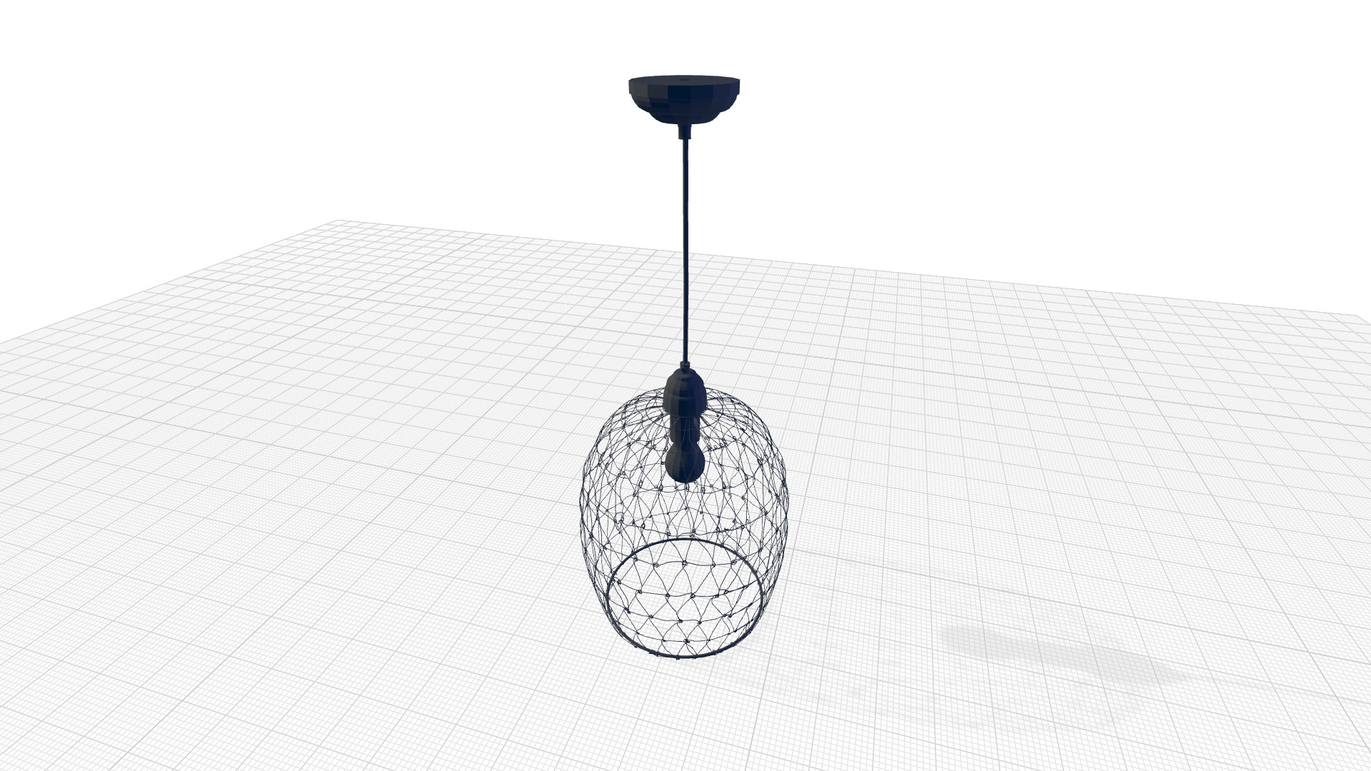 Roy Light Single Geometric Pendant 3D model_5
