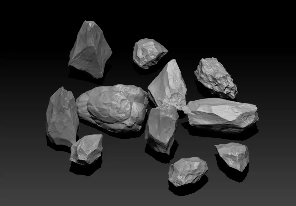Stone 3D model rockery stone 3D map 3D print model