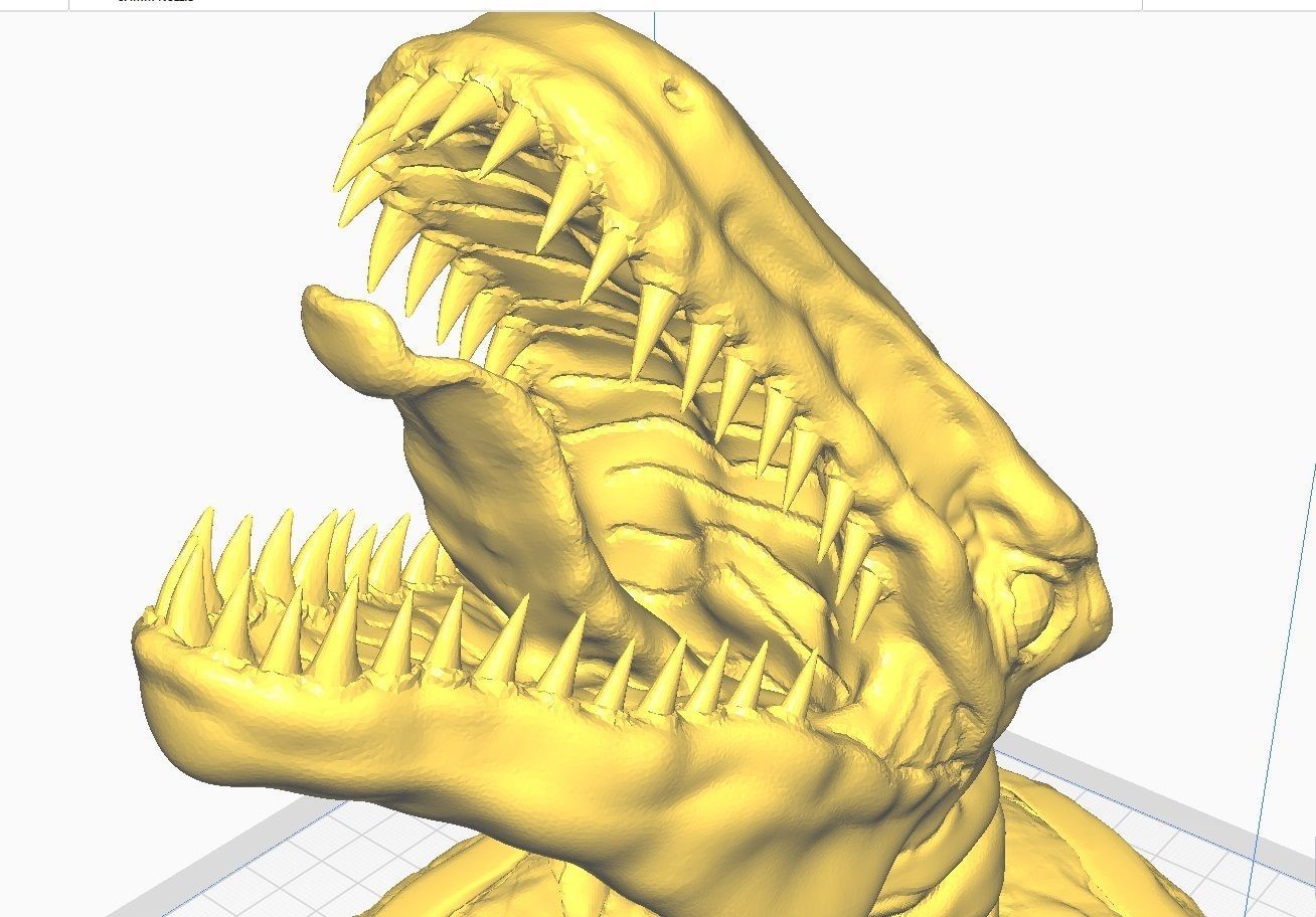 monster head stl obj 3D print model_7