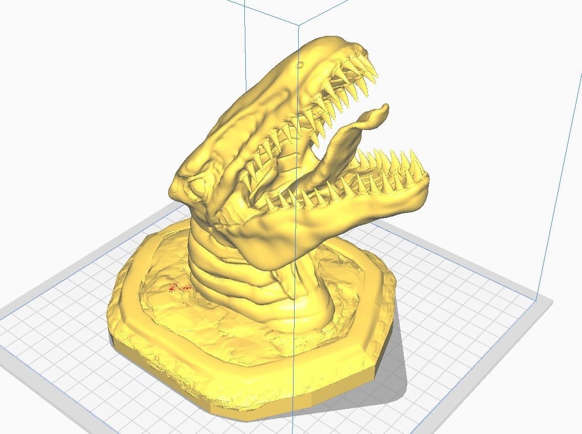 monster head stl obj 3D print model_3