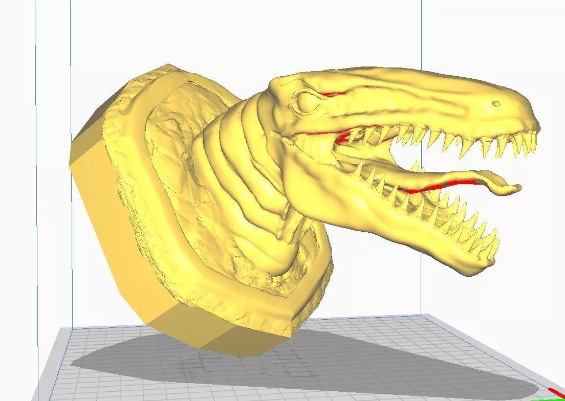 monster head stl obj 3D print model_0