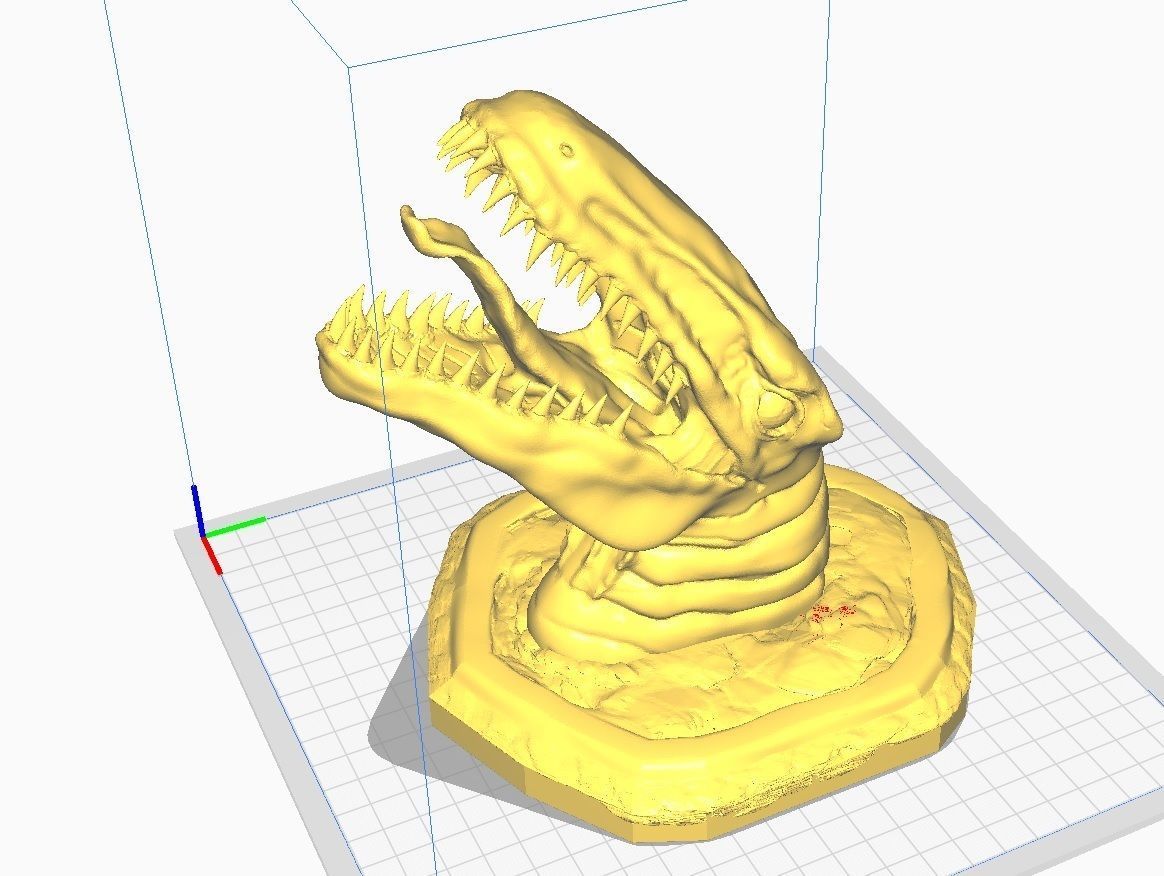 monster head stl obj 3D print model_1