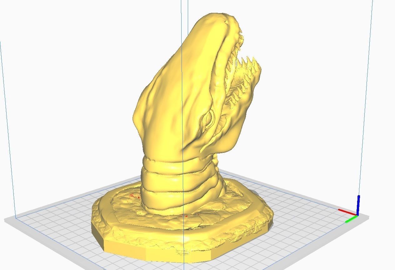 monster head stl obj 3D print model_5