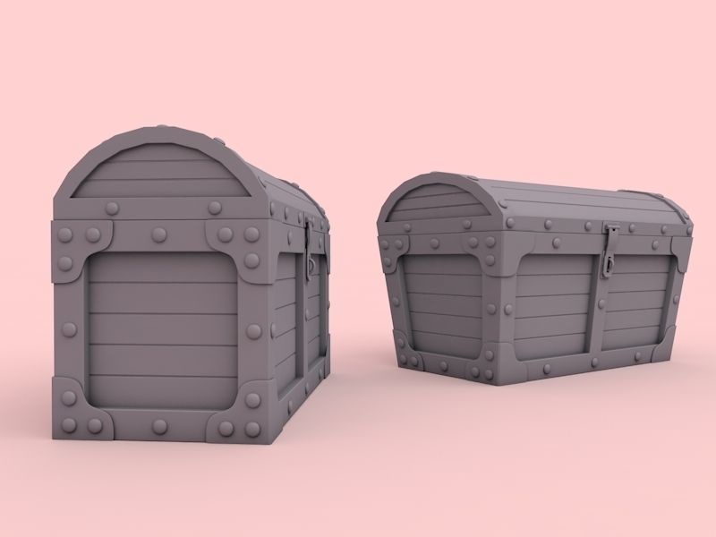 Sandiqcha pirate chest 3D model_5
