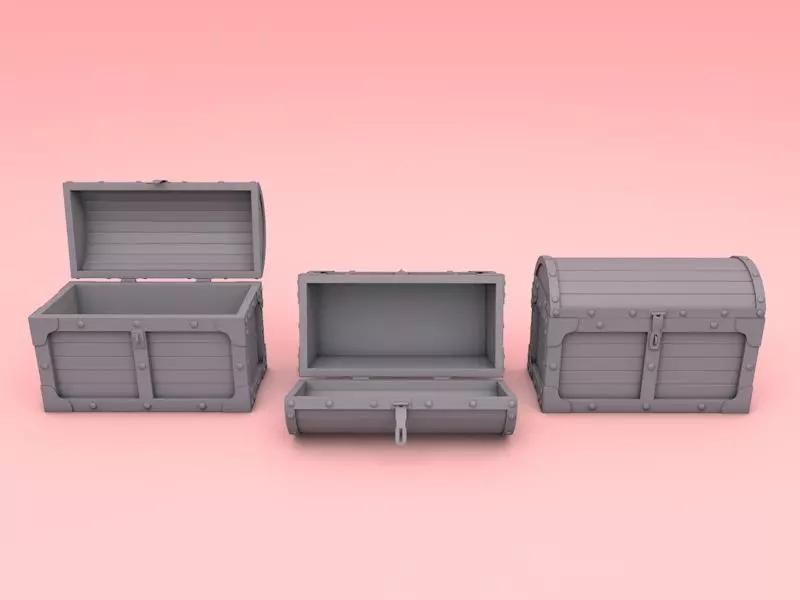 Sandiqcha pirate chest 3D model_0