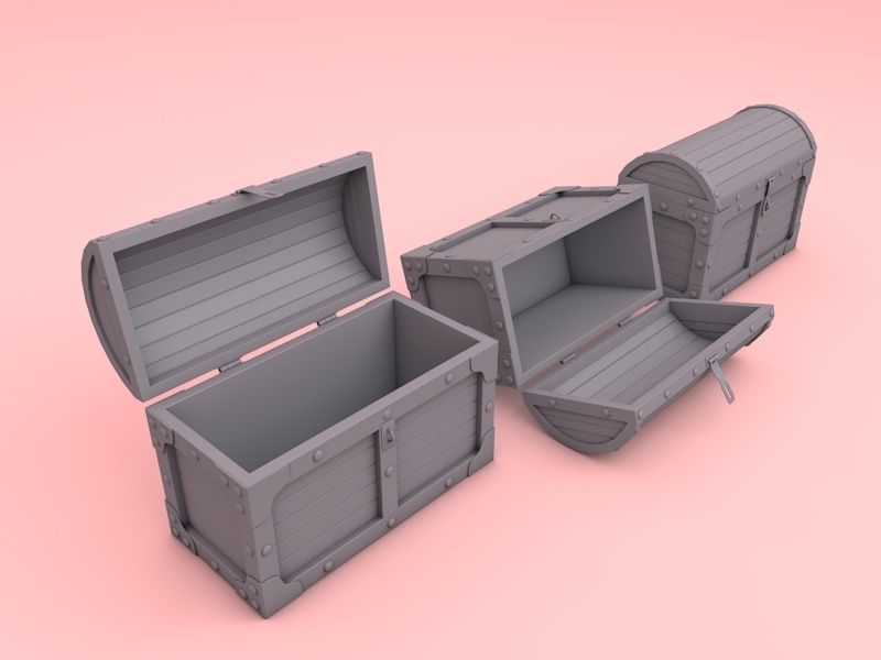 Sandiqcha pirate chest 3D model_2