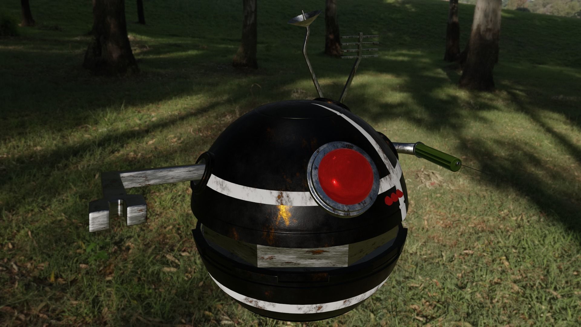 torture drone or droid star wars theme Low-poly 3D model_2