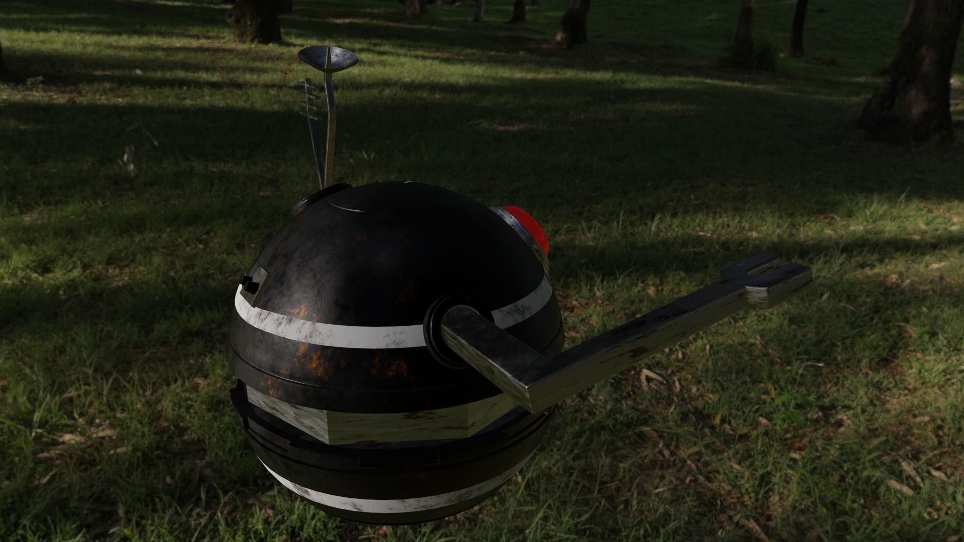 torture drone or droid star wars theme Low-poly 3D model_4