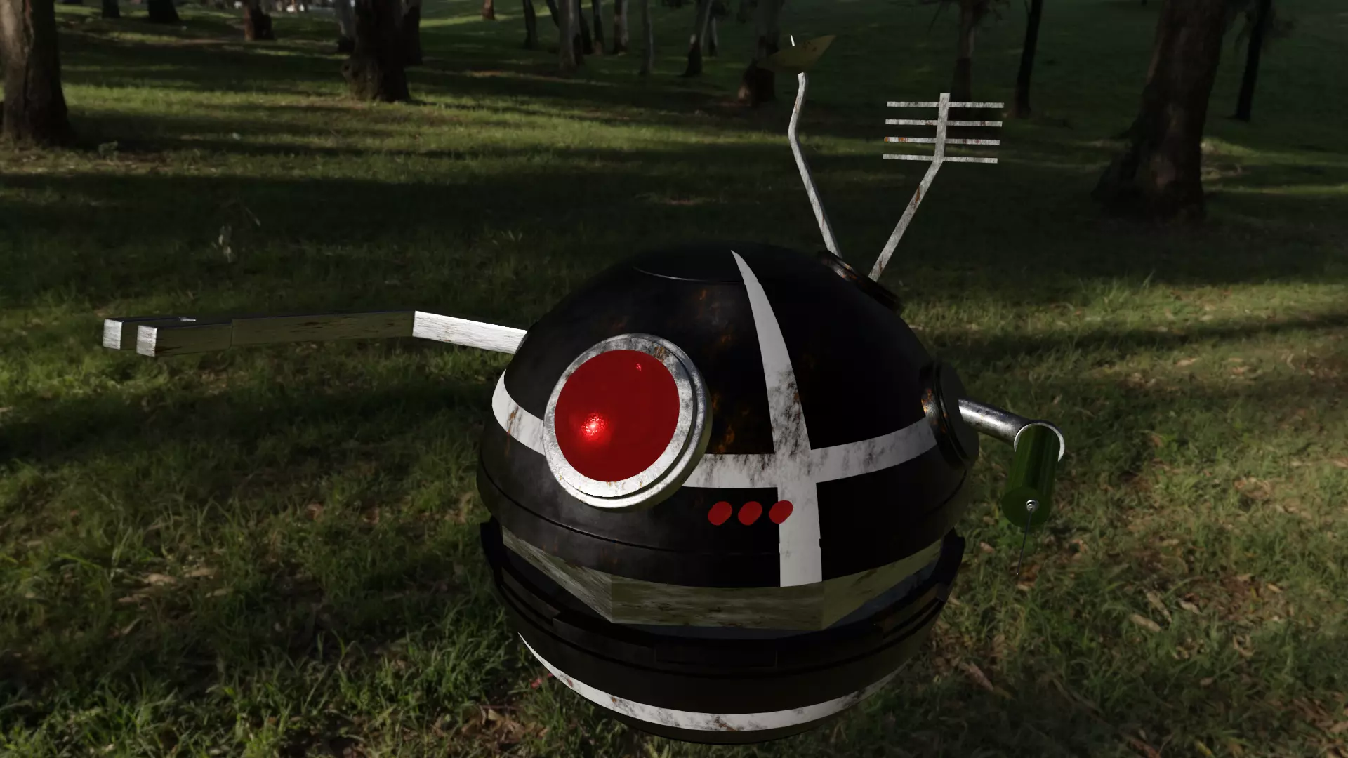 torture drone or droid star wars theme Low-poly 3D model_0