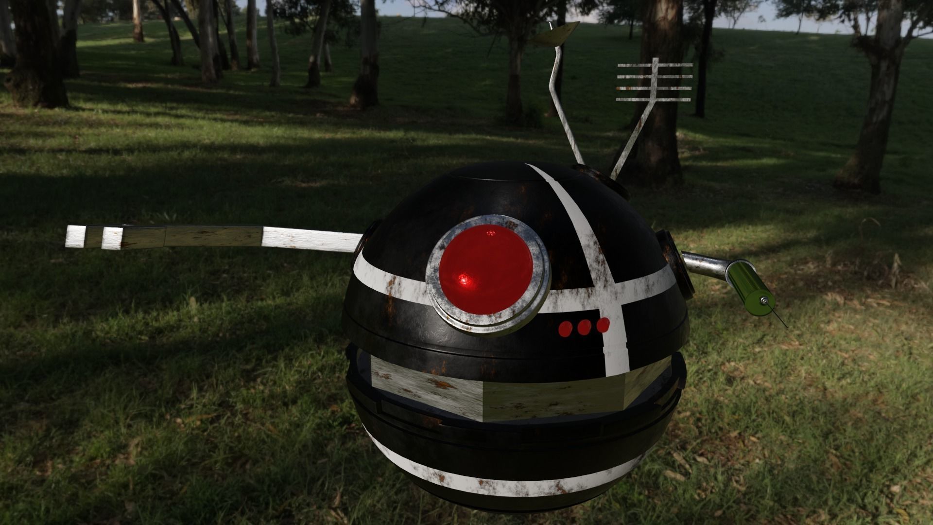 torture drone or droid star wars theme Low-poly 3D model_3