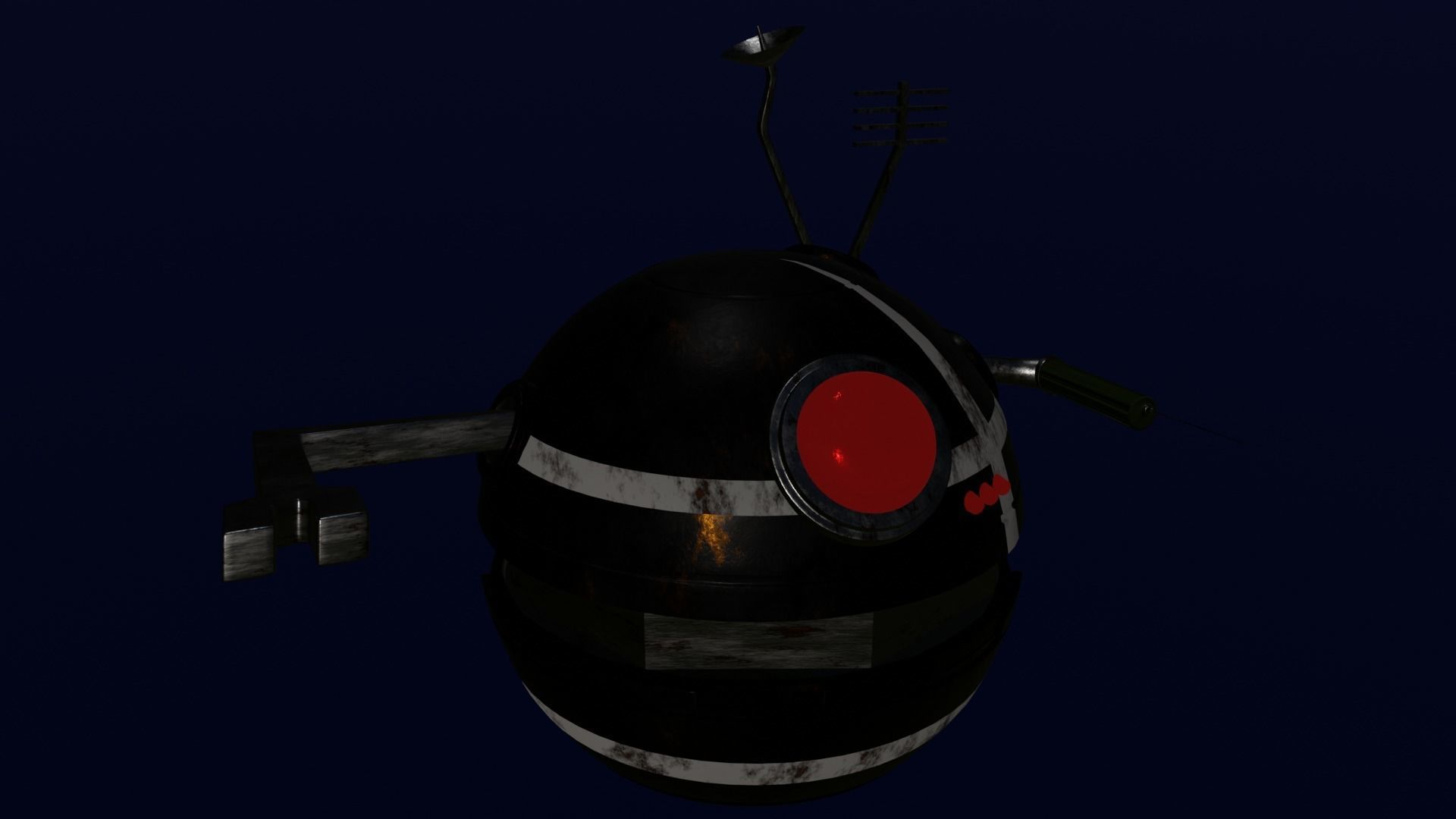 torture drone or droid star wars theme Low-poly 3D model_15