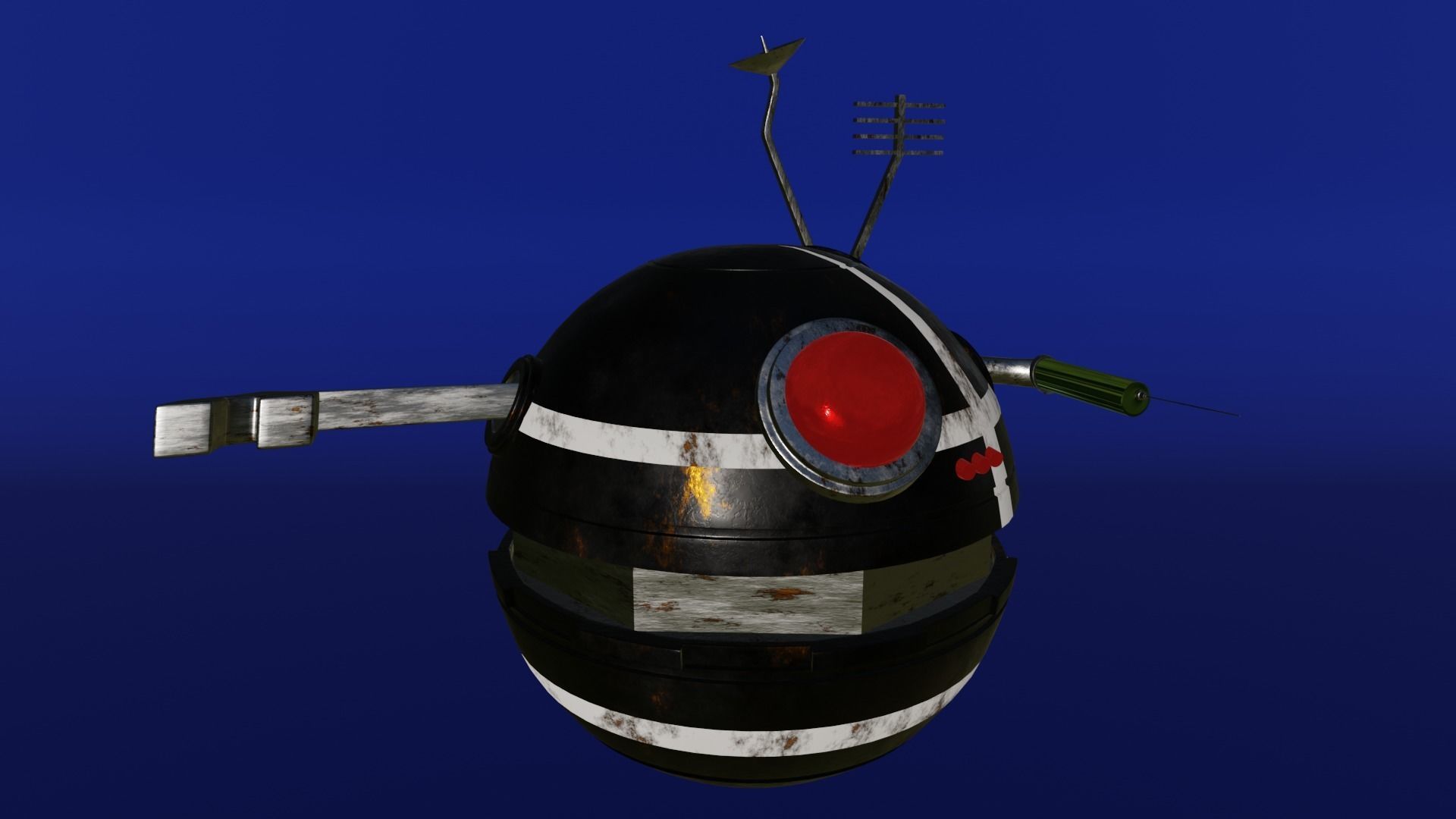 torture drone or droid star wars theme Low-poly 3D model_6
