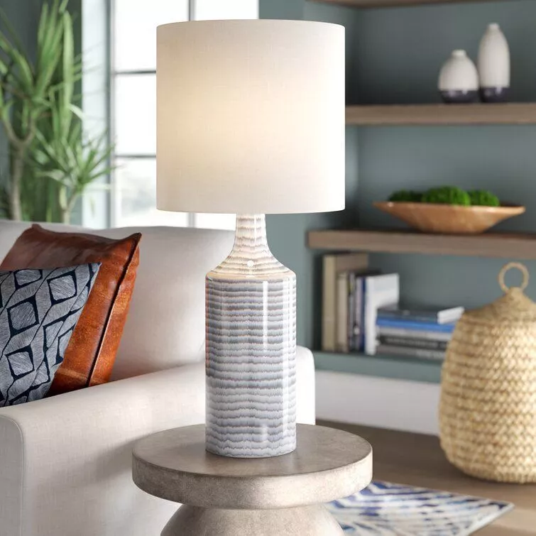 Sherlyn Ceramic Linen Shade Table Lamp 3D model