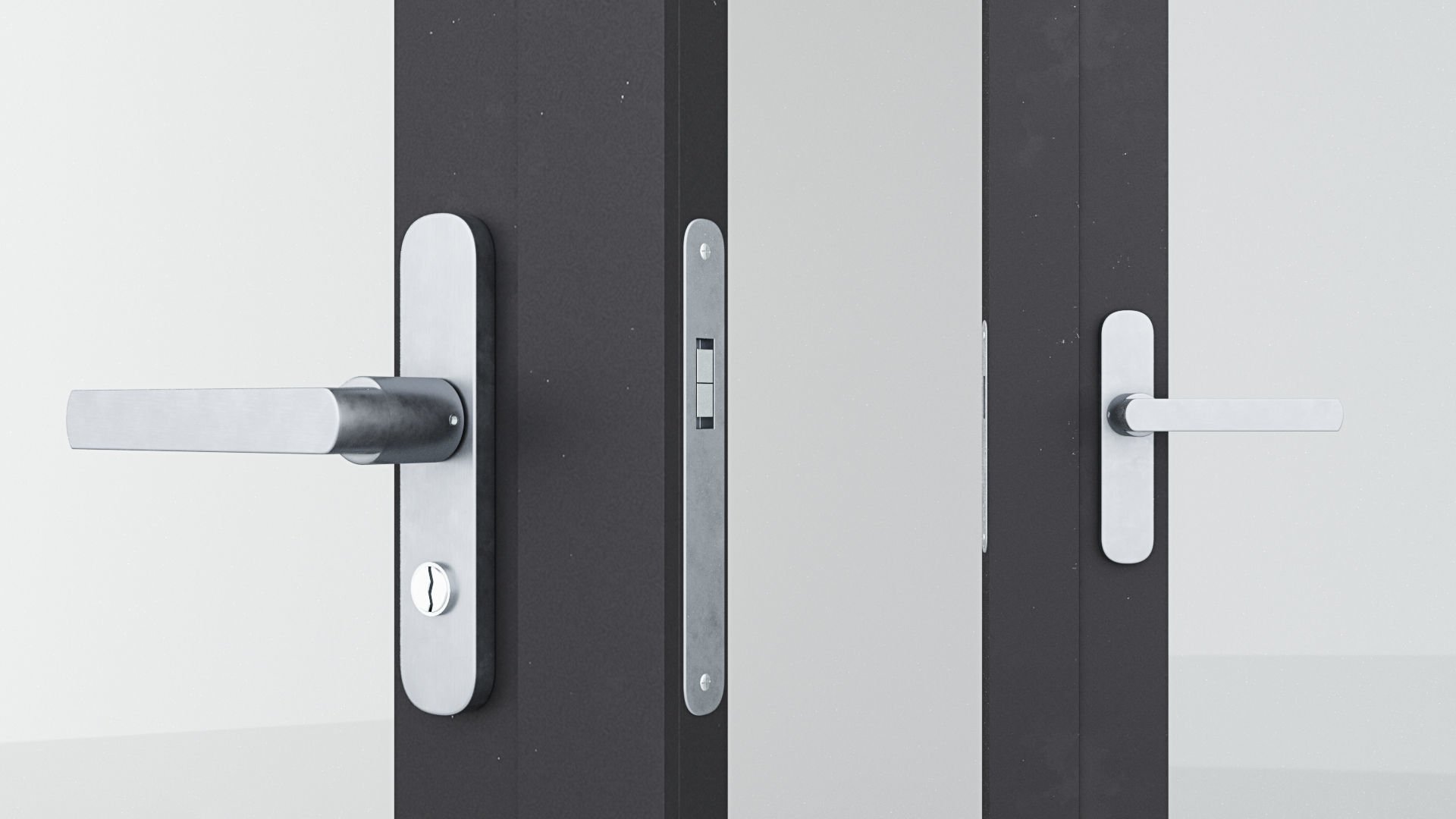 Aluminium door 14 3D model_4