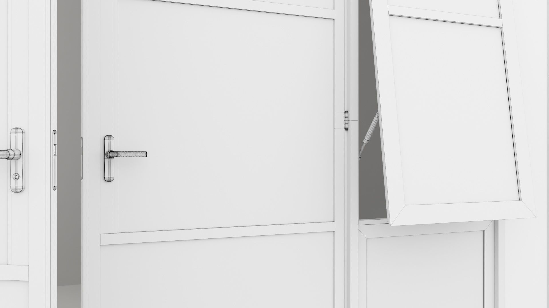 Aluminium door 14 3D model_8