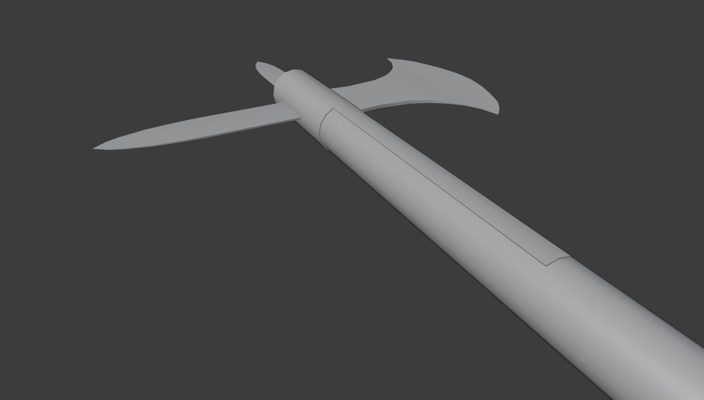 Medieval Axe V4 3D model_11