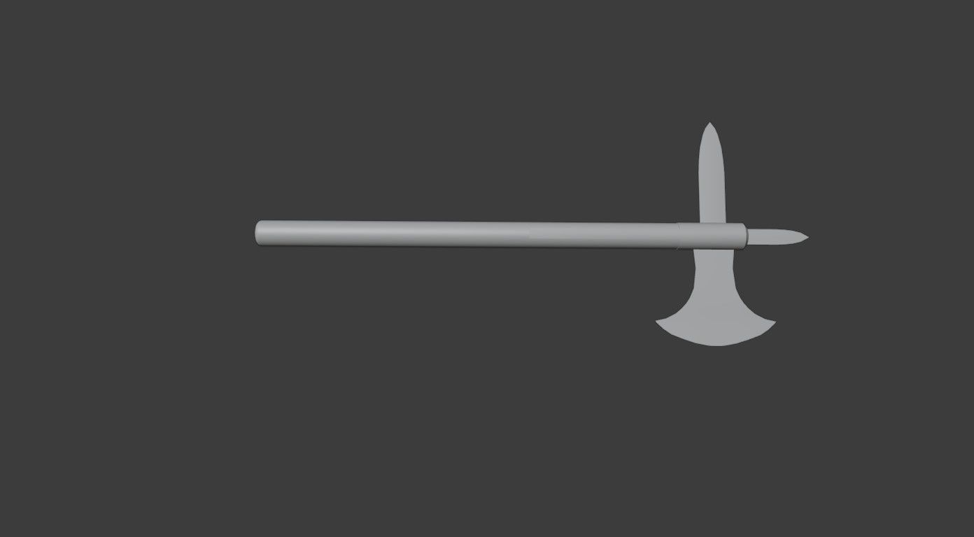 Medieval Axe V4 3D model_9