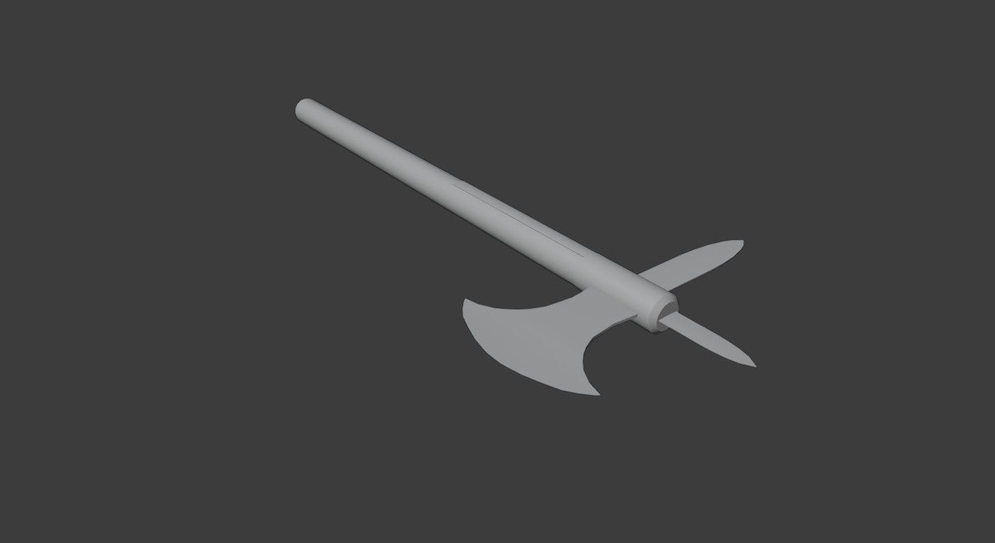 Medieval Axe V4 3D model_10