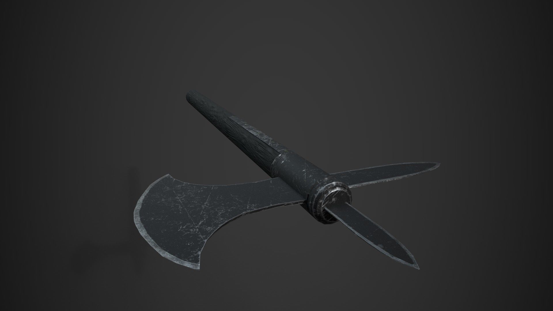 Medieval Axe V4 3D model_5