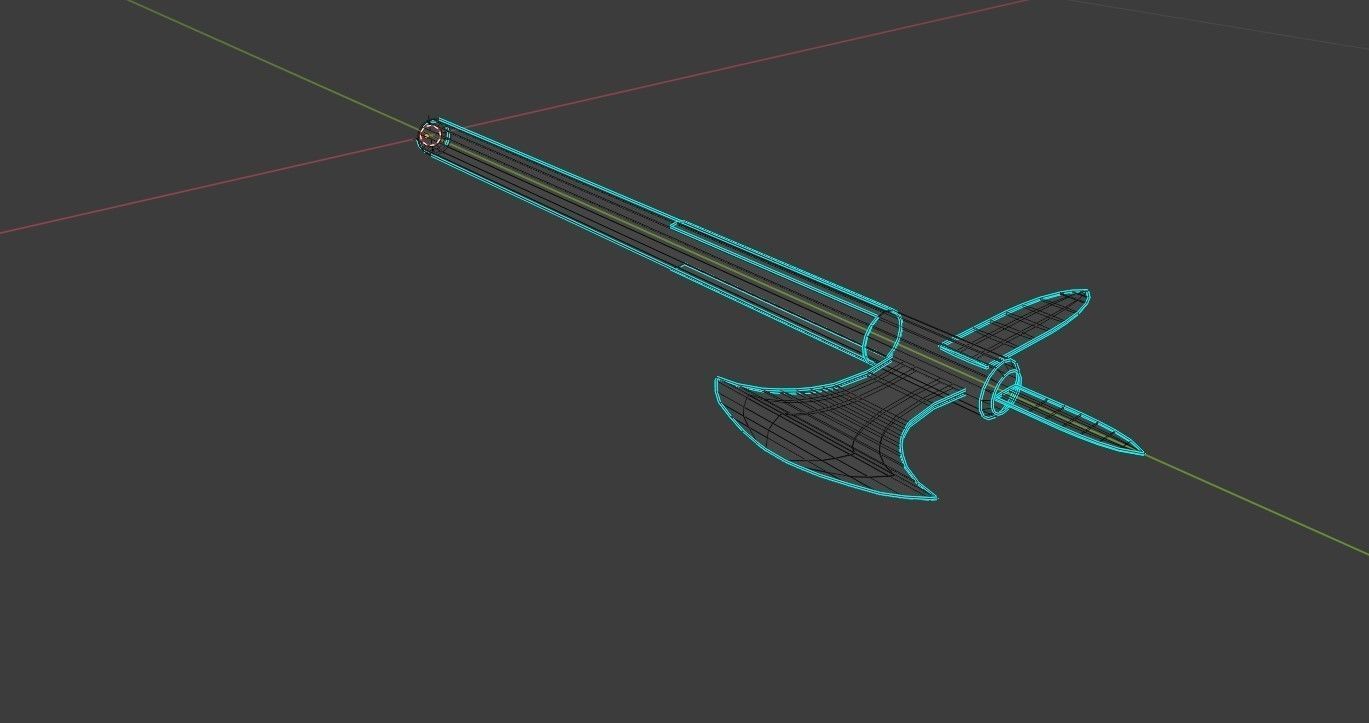 Medieval Axe V4 3D model_18