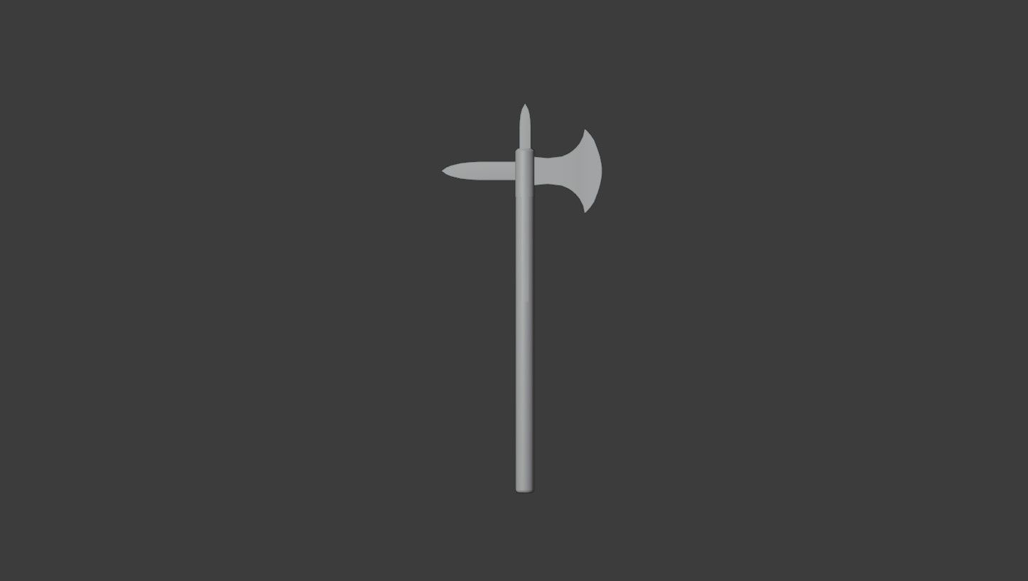Medieval Axe V4 3D model_8
