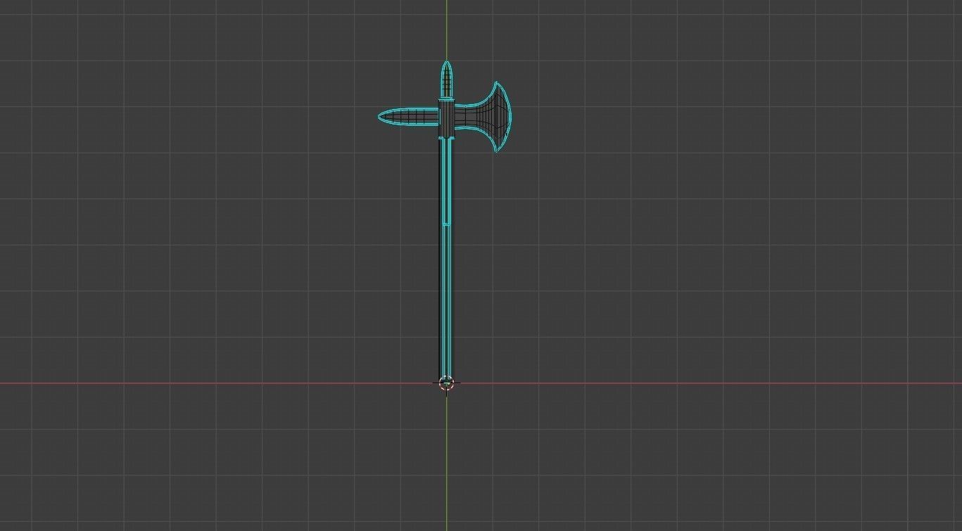 Medieval Axe V4 3D model_15