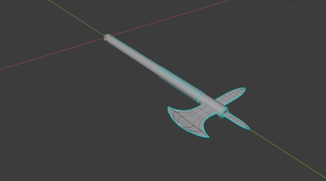 Medieval Axe V4 3D model_13