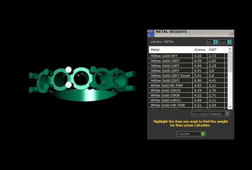 Rings 3D gold diamond ring with five stones 3D print model_5