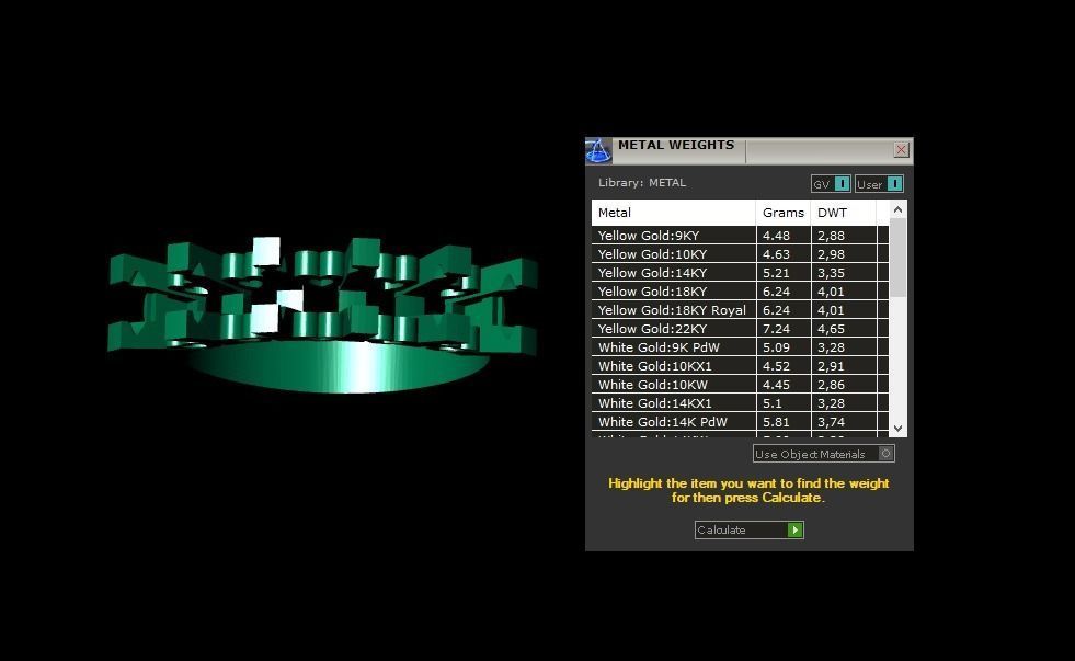 Rings 3D gold diamond ring with four stones 3D print model_5