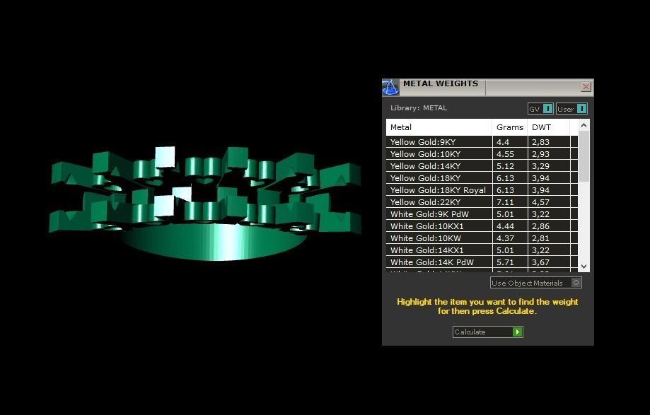 Rings 3D gold diamond ring with four stones 3D print model_5