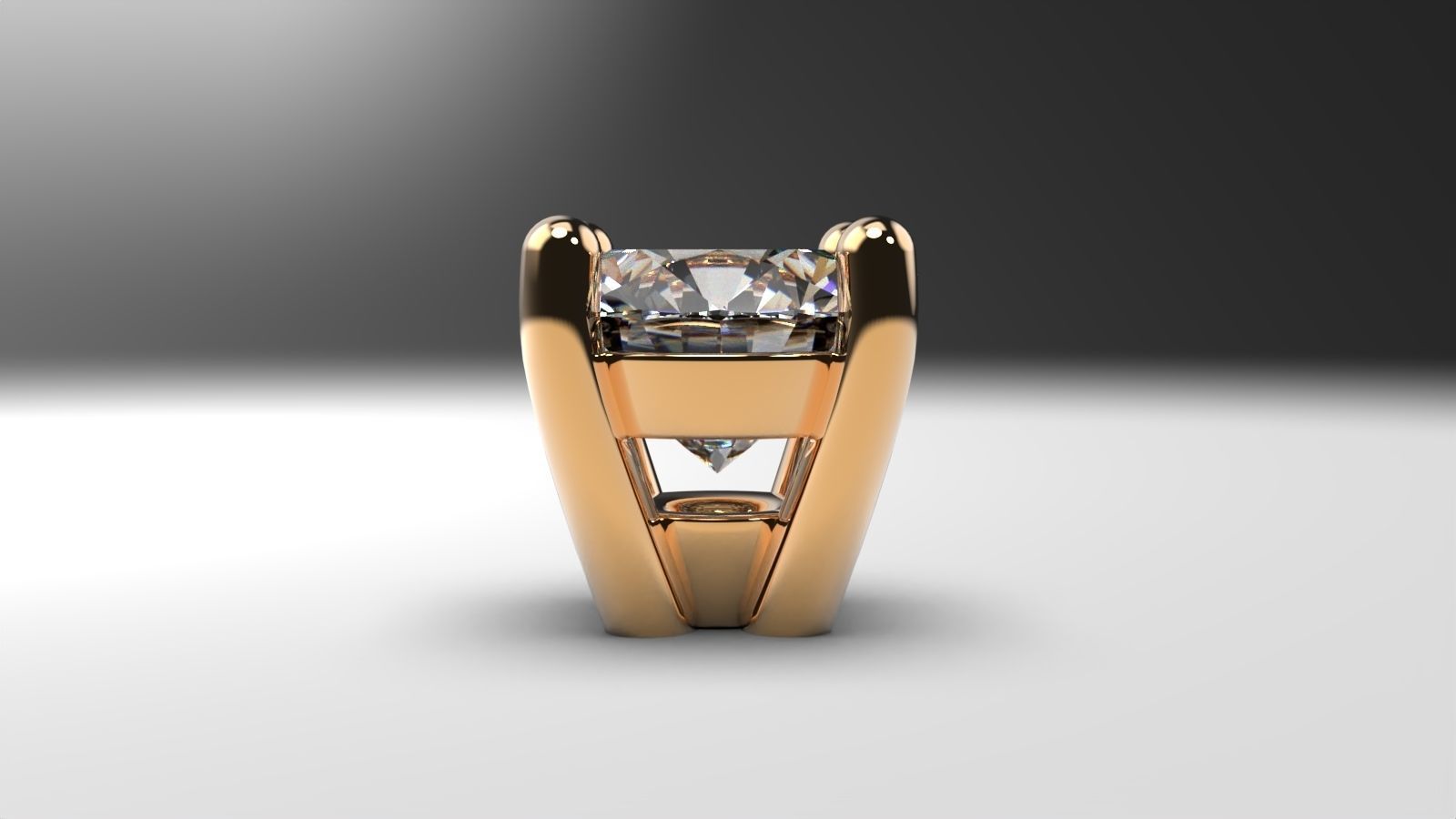 A package of  engagement ring heads 4 prong stud earrings 3D print model_7