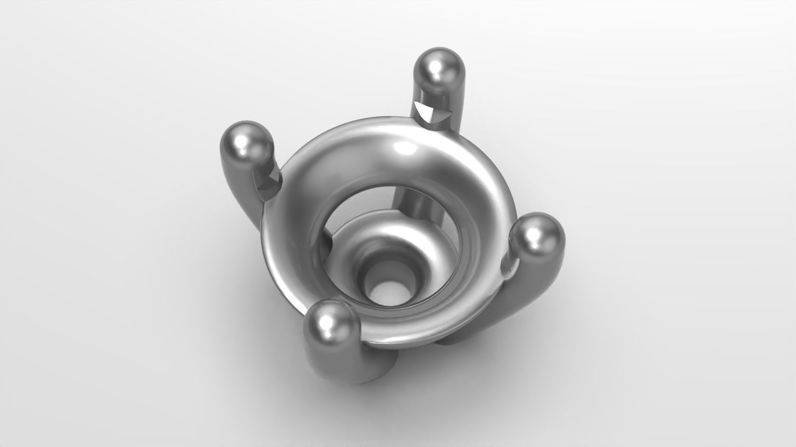 A package of  engagement ring heads 4 prong stud earrings 3D print model_9