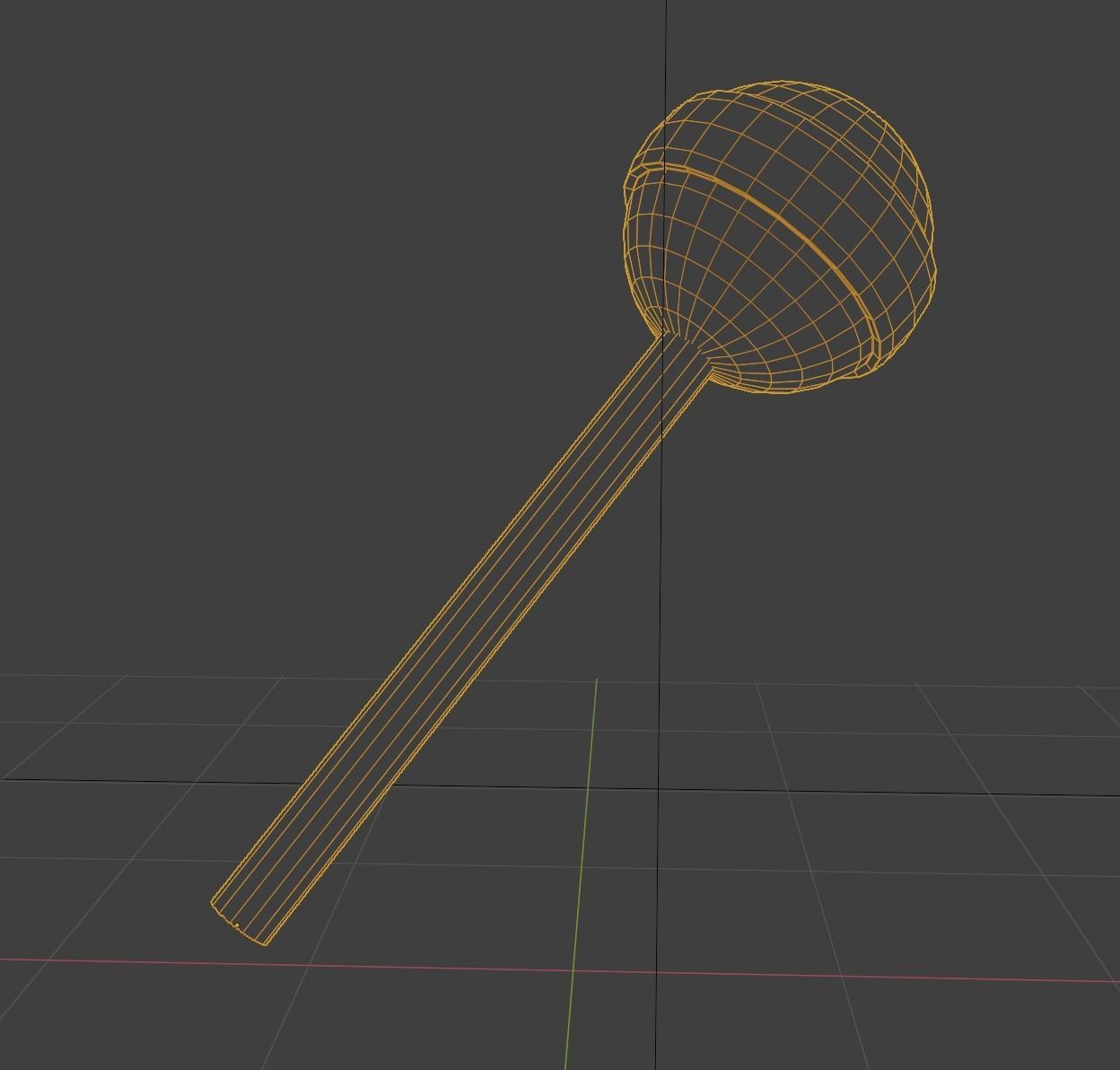 Lollipop with stick Low-poly 3D model_1
