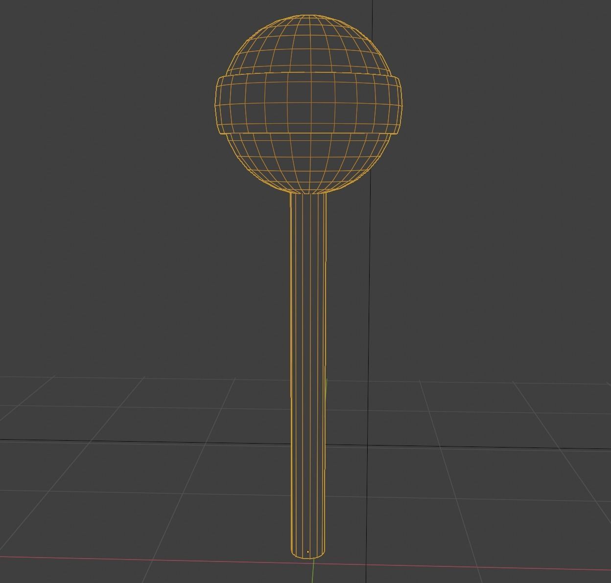 Lollipop with stick Low-poly 3D model_2