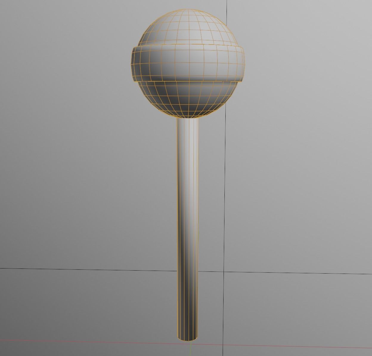 Lollipop with stick Low-poly 3D model_3