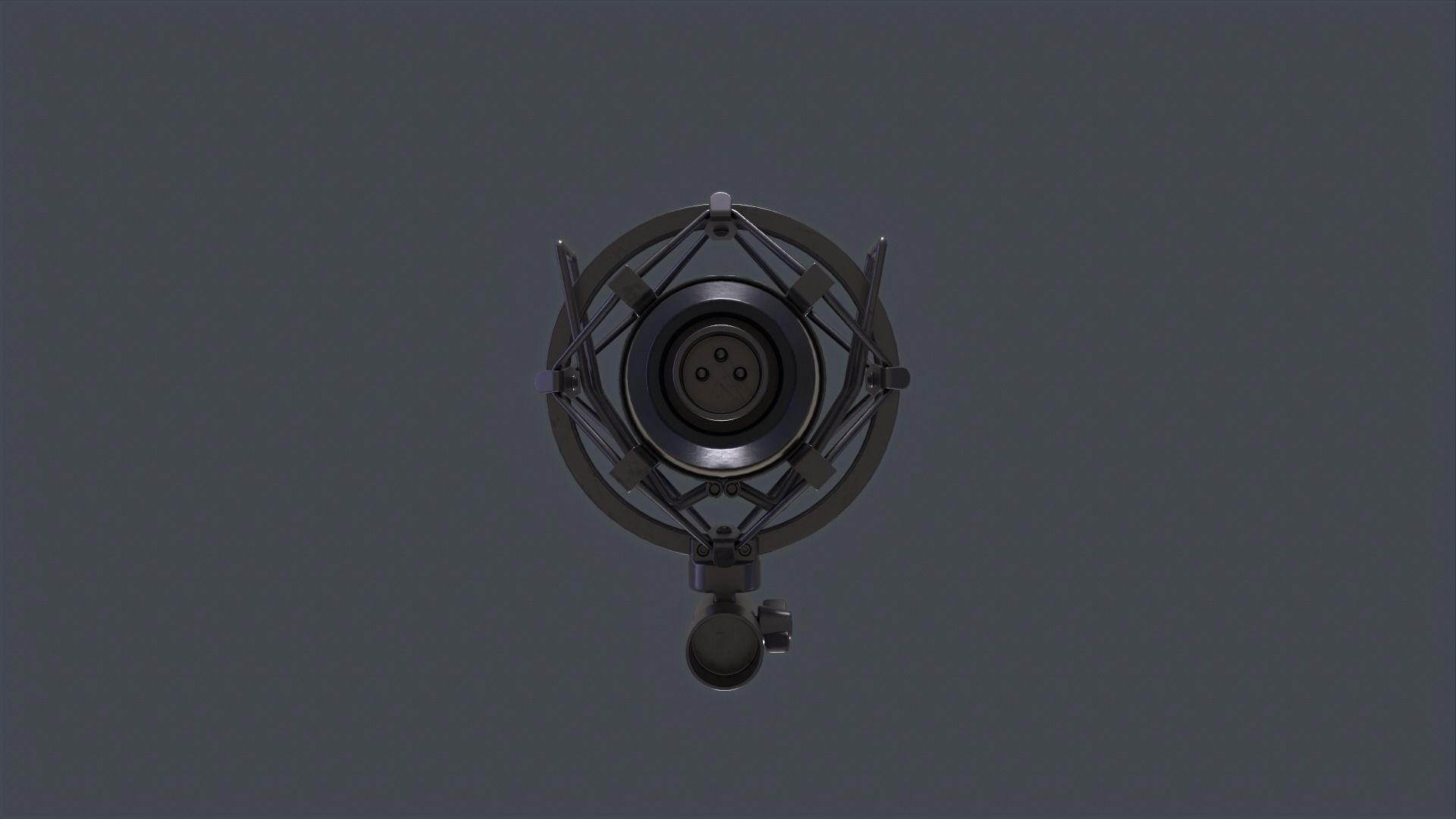 Studio Microphone Low-poly 3D model_8