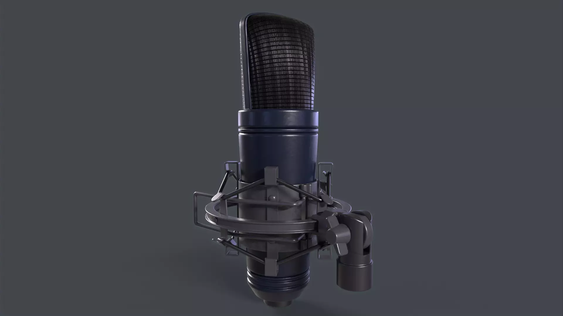 Studio Microphone Low-poly 3D model_0