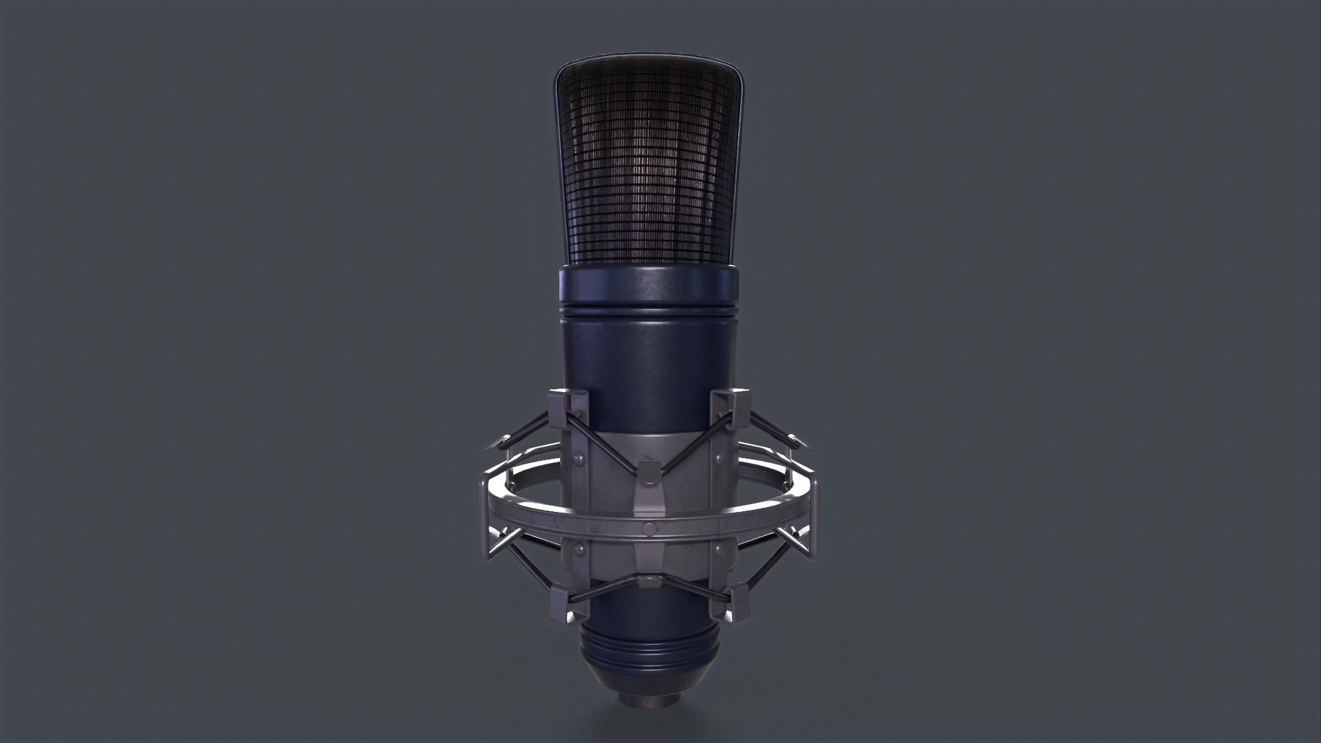 Studio Microphone Low-poly 3D model_6