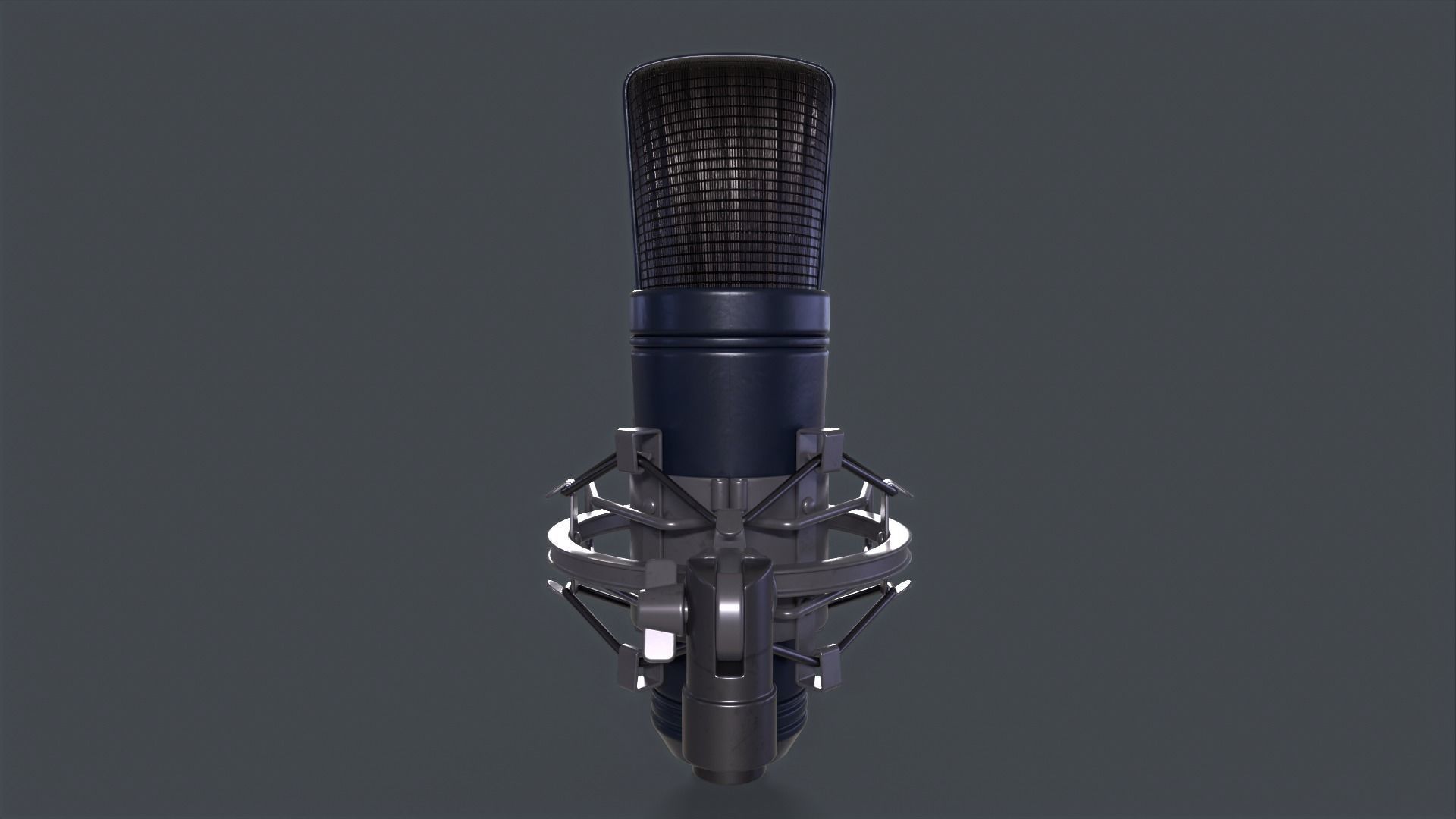 Studio Microphone Low-poly 3D model_3