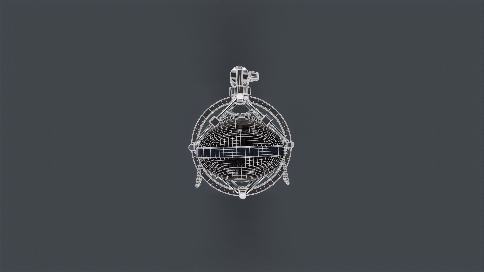 Studio Microphone Low-poly 3D model_17