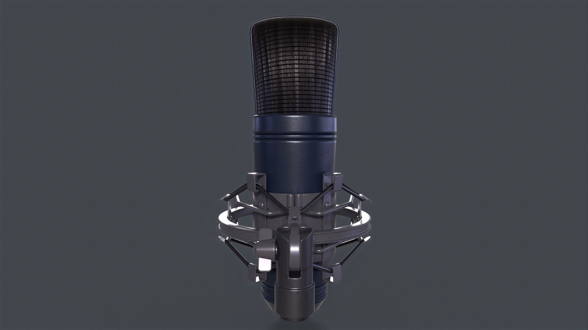 Studio Microphone Low-poly 3D model_2